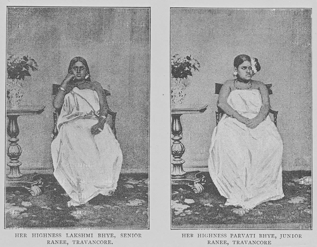 Dwie Ranis z Travancore autorstwa Indian photographer