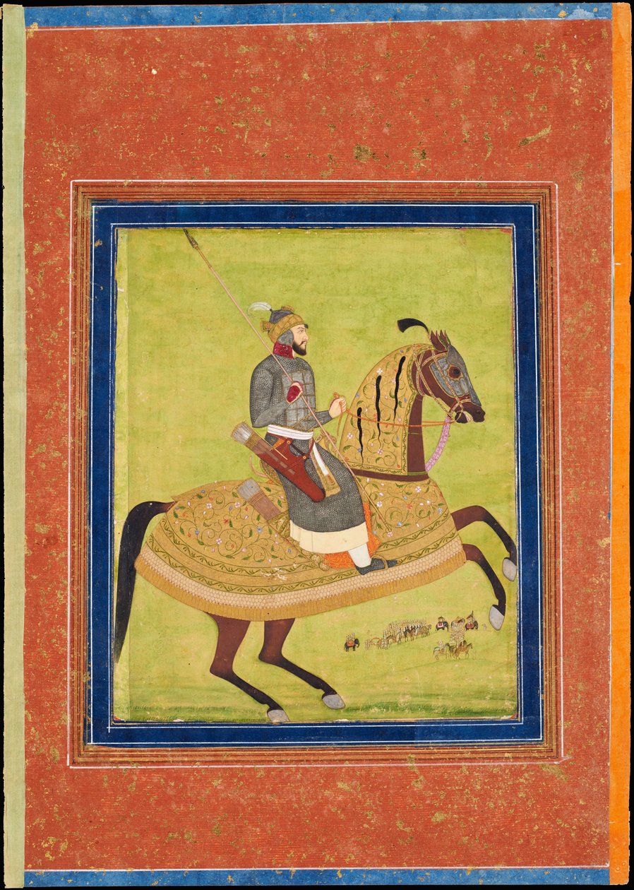 Książę Azam Shah na koniu autorstwa Indian Art
