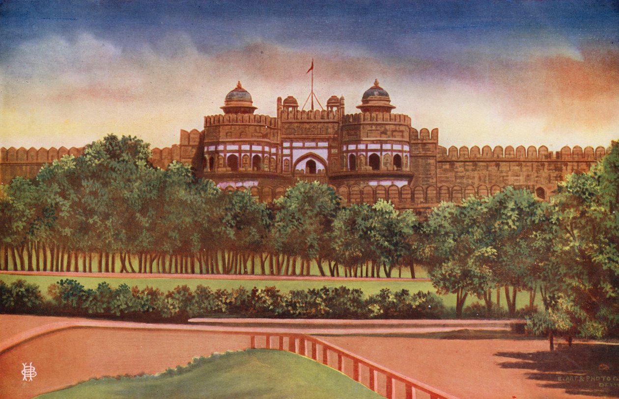 Brama Delhi, Fort Agra (zdjęcie kolorowe) autorstwa Indian photographer