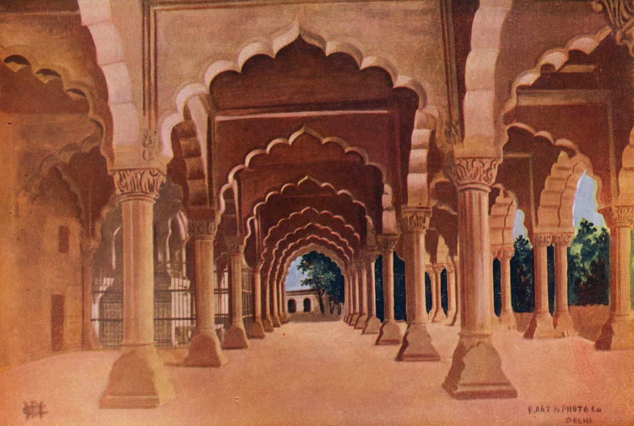 Diwan Am, Delhi Fort (zdjęcie kolorowe) autorstwa Indian photographer