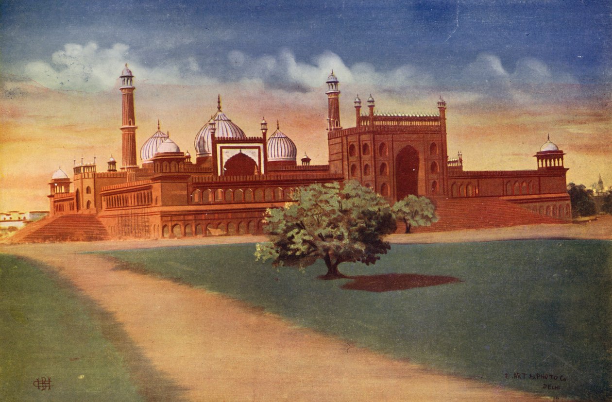 Jama Musjid, Delhi (zdjęcie kolorowe) autorstwa Indian photographer