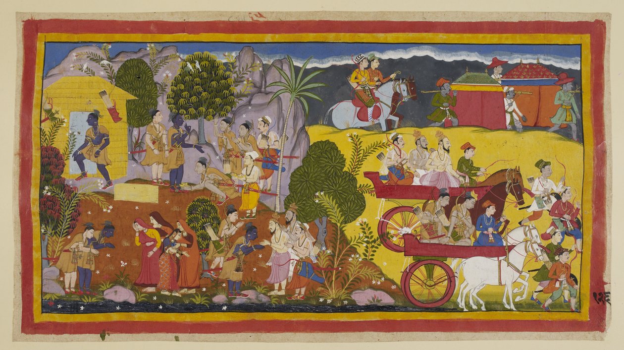 Dodaj 15296 (1) f.126r, Pomimo błagań swojego brata o powrót do rządzenia Ajodhja