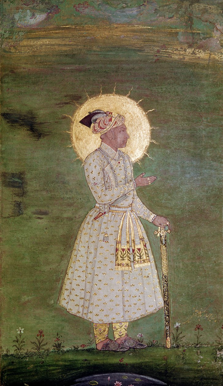 Akbar (1542-1605) autorstwa Indian School