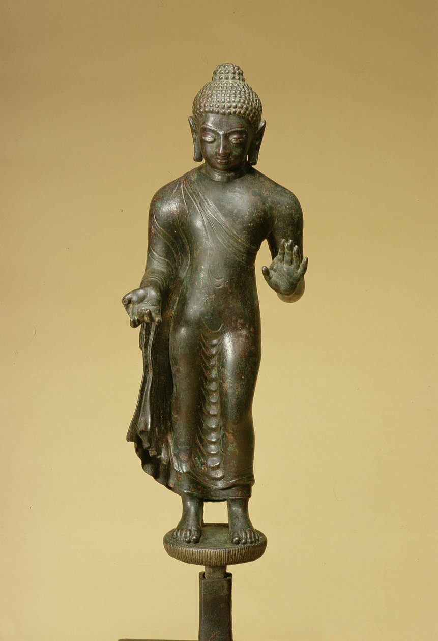 Budda, Gupta, Fopnar (Brązowy) autorstwa Indian School