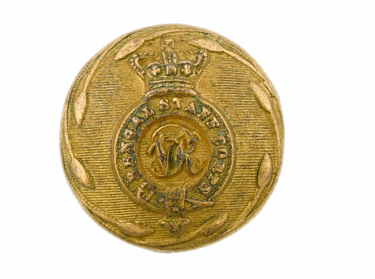 Button, bengalski korpus sztabowy, 1876-1891 autorstwa Indian School
