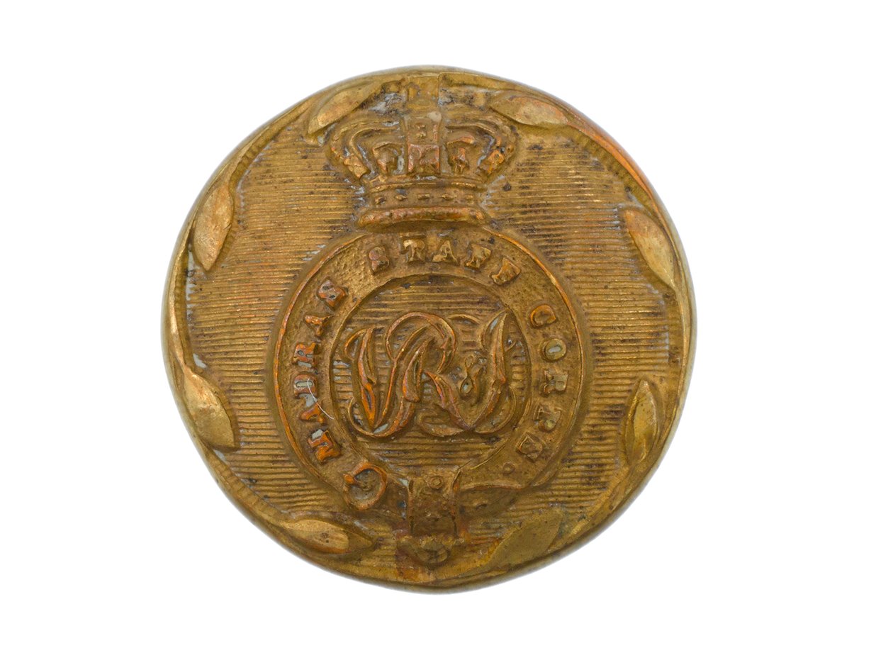 Button, Korpus Sztabowy Madrasu, 1876-1891 autorstwa Indian School