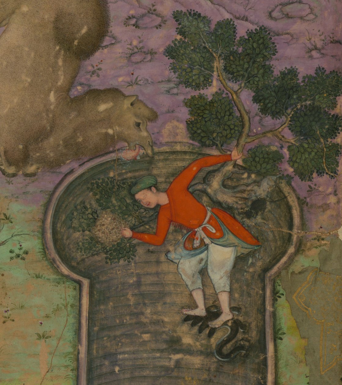 Fragment ilustracji z „Anv?r-i Suhayl? autorstwa Indian School