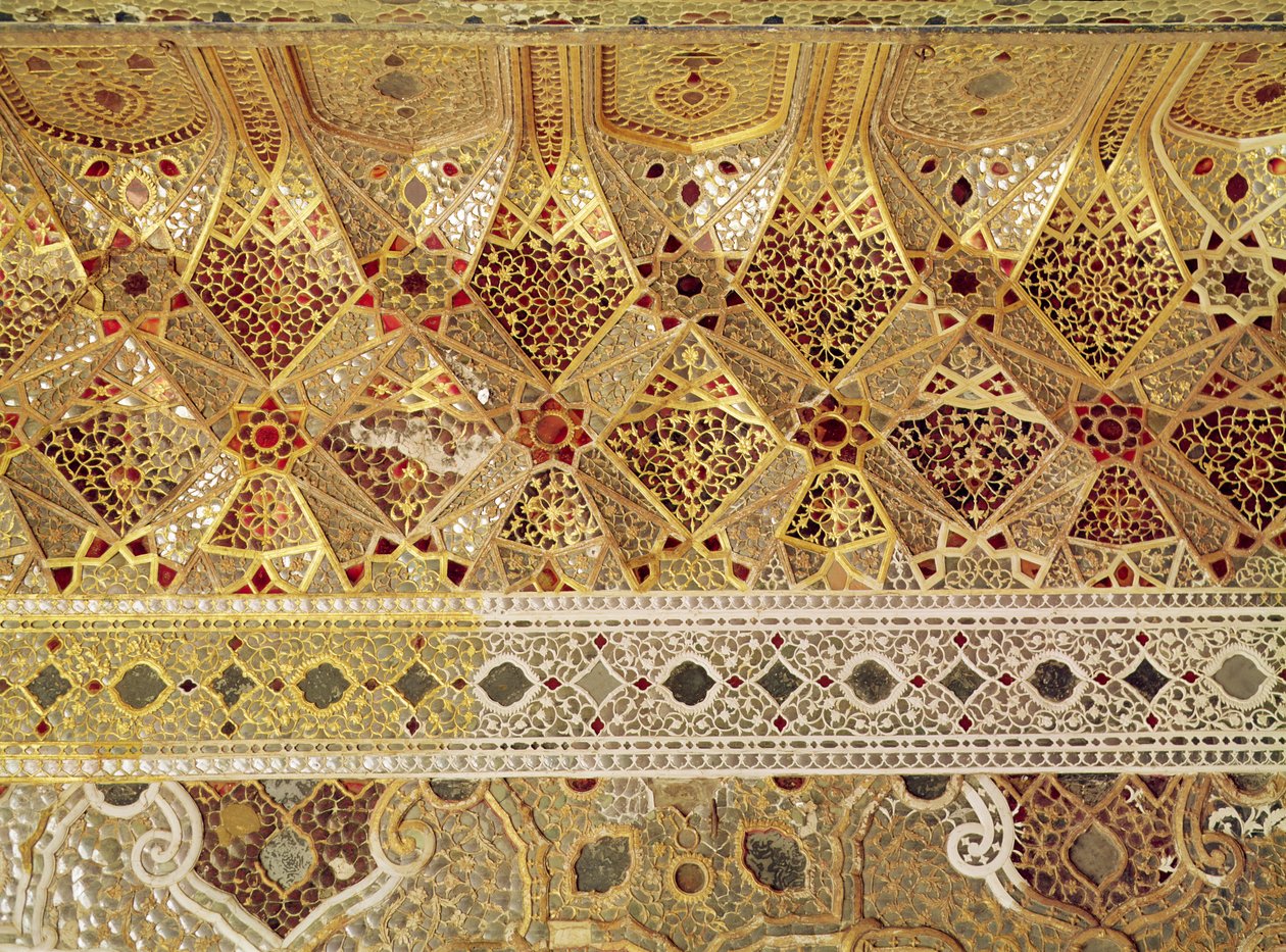Szczegół Galerii Luster, Sheesh Mahal, Lahore Fort autorstwa Indian School
