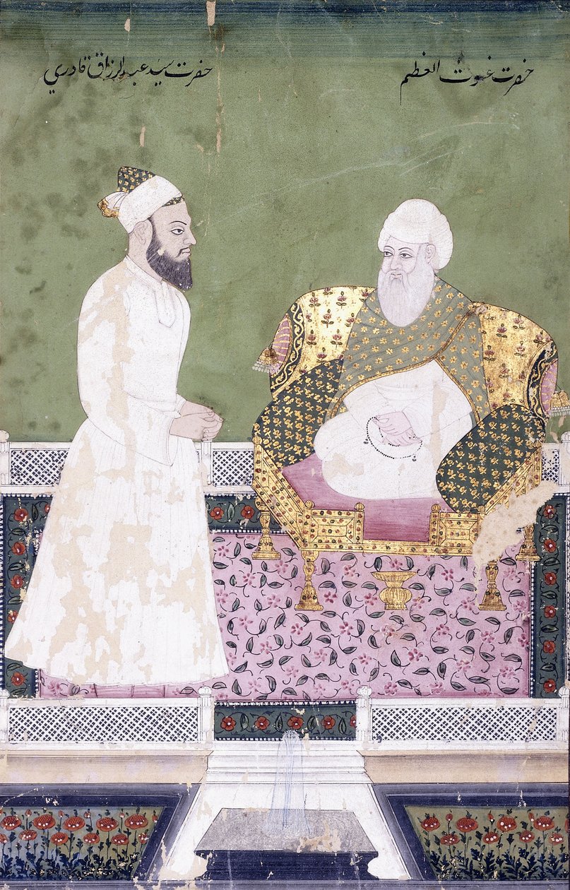 Nurkowanie Al-Azzam, Abdul Qadeer Ghaylan w Bagdadzie, ok. 1800 autorstwa Indian School