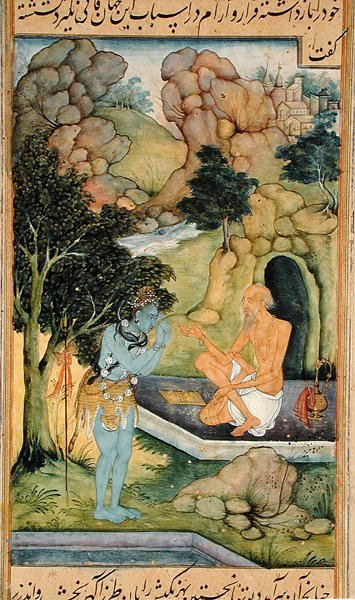 W. 05,f.304v Bringisa i Siva autorstwa Indian School