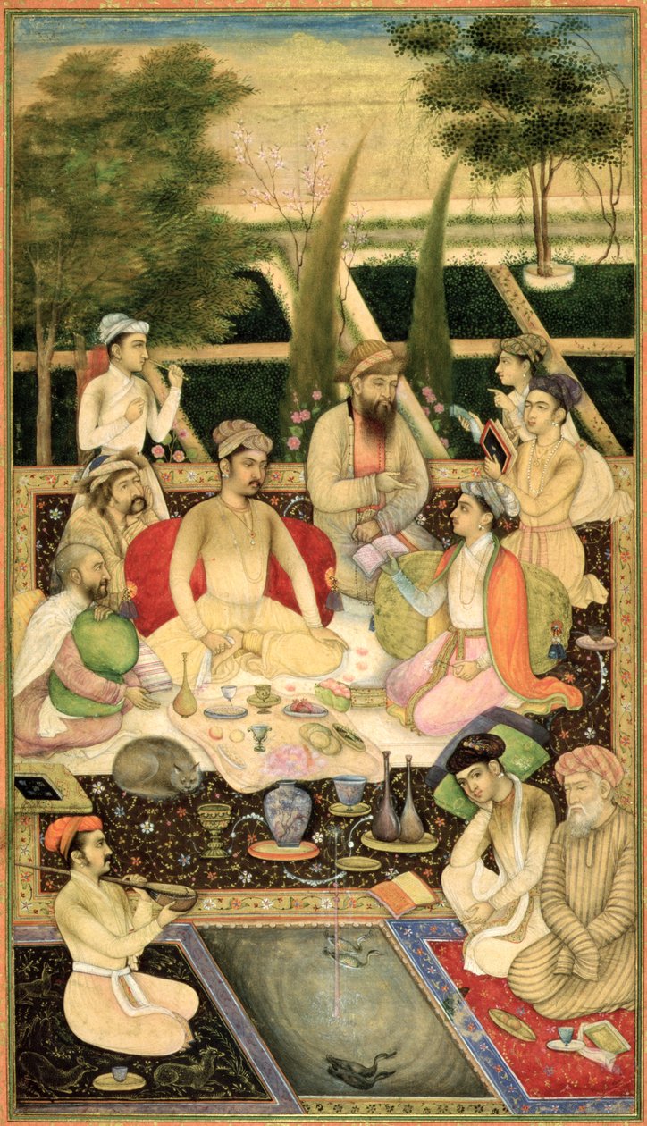 W. 07A.8 Dwóch książąt w ogrodzie, ok. 1615 autorstwa Indian School