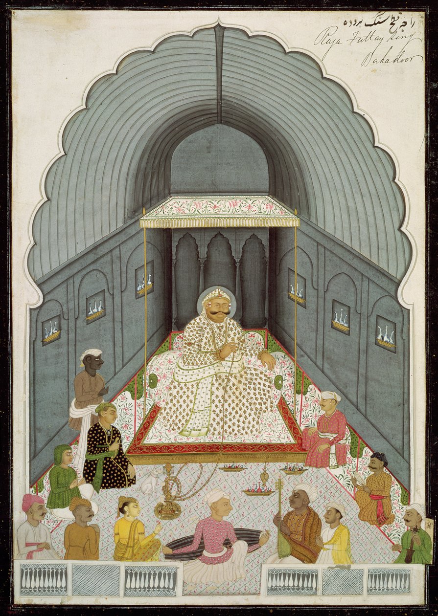 W. 70,4 Impreza muzyczna Fateh Singhs (1769-1818), ok. 1770-80 autorstwa Indian School
