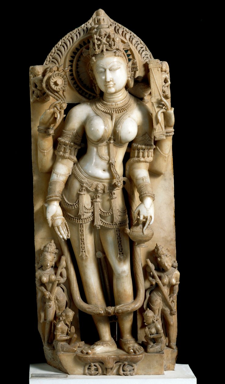 Sztuka indyjska: boski Saraswati (Sarasvati) autorstwa Indian School