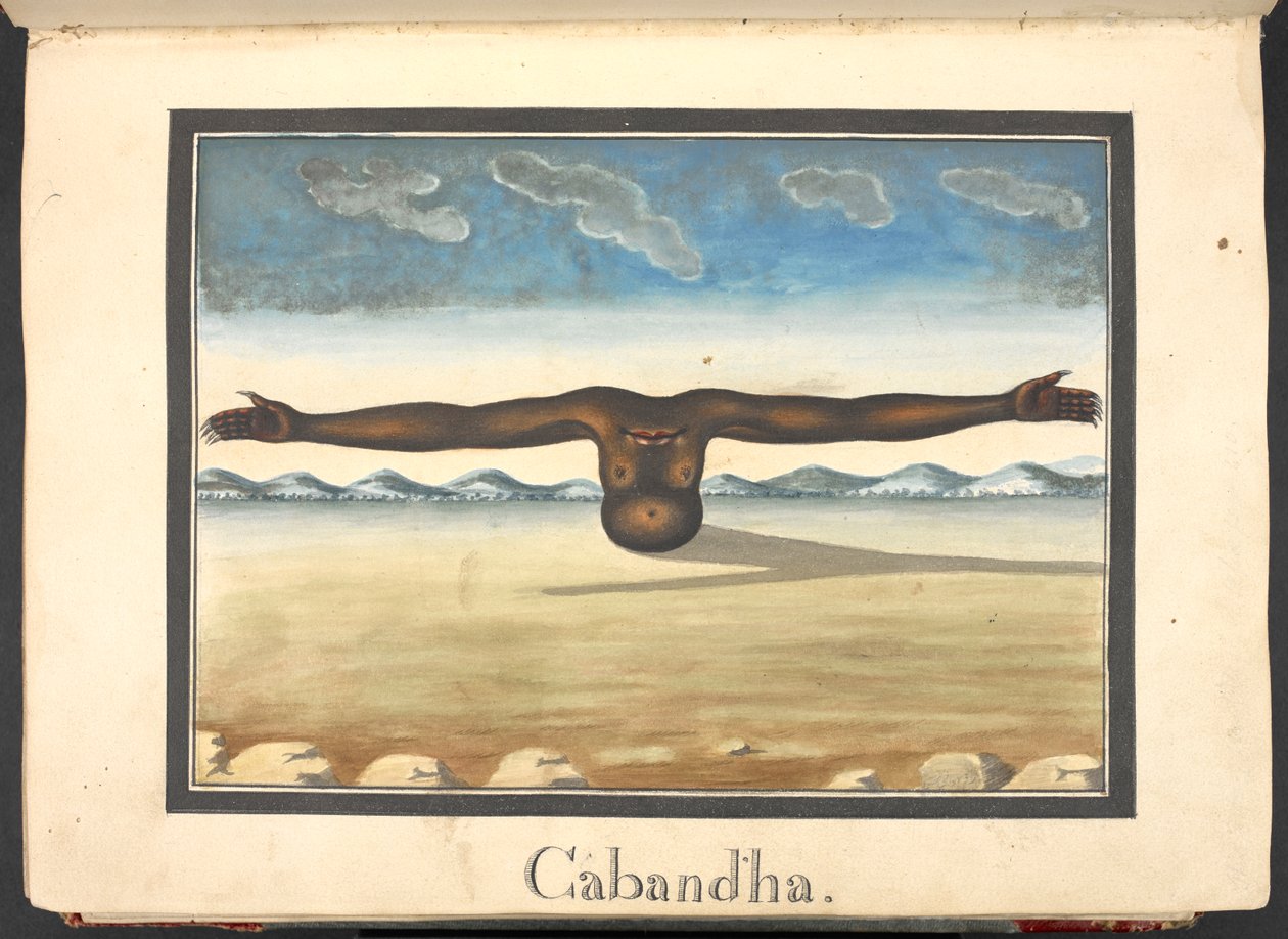 Kabandha, demon zabity przez Ramę autorstwa Indian School