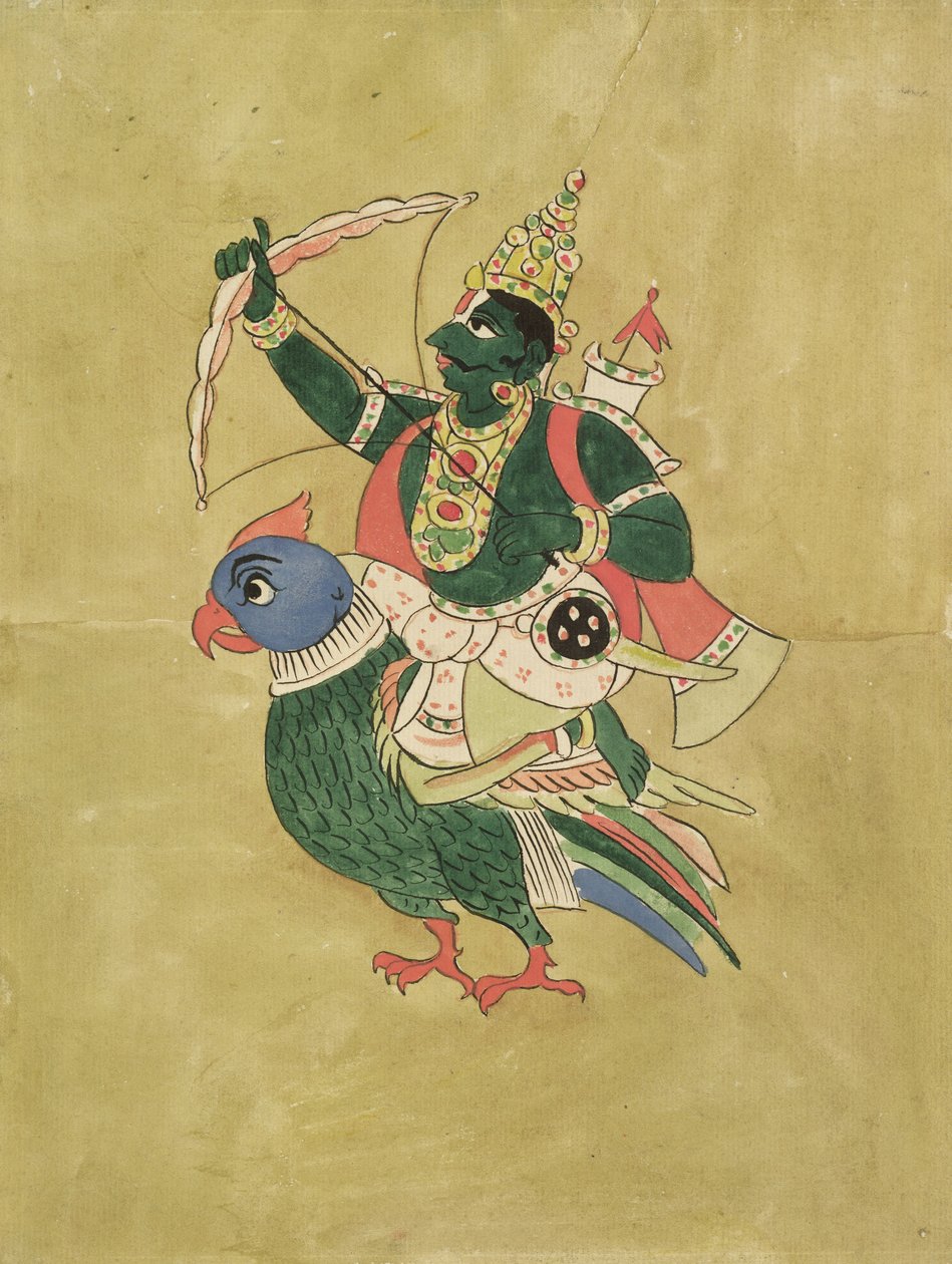 Kama, Bóg Miłości, XVIII-XIX w. autorstwa Indian School