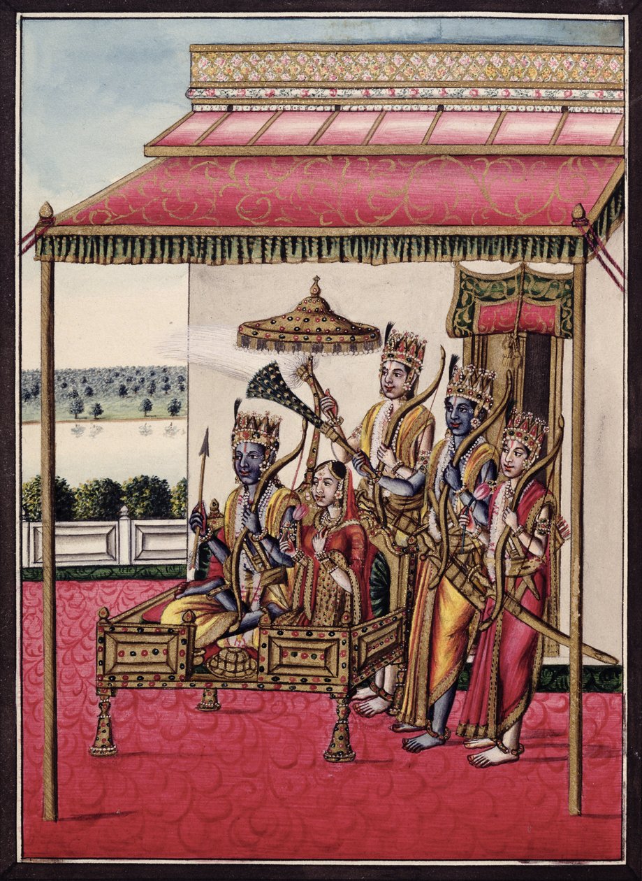 MSS EUR C 116/1 f.13v Rama, z hinduskiego eposu „Adhjatma Ramajana” autorstwa Indian School
