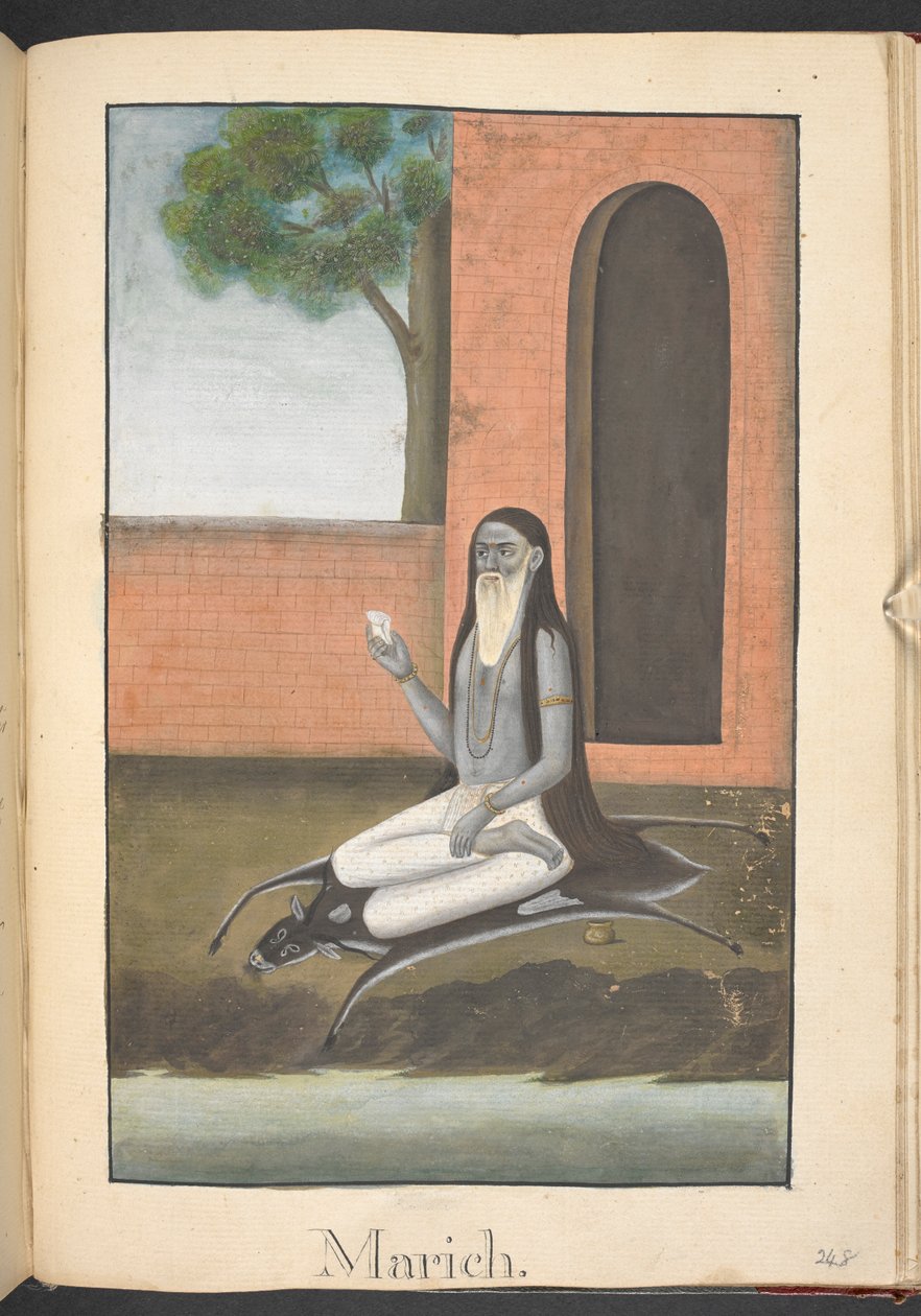 Maricha, demon, który przybrał postać złotego jelenia autorstwa Indian School