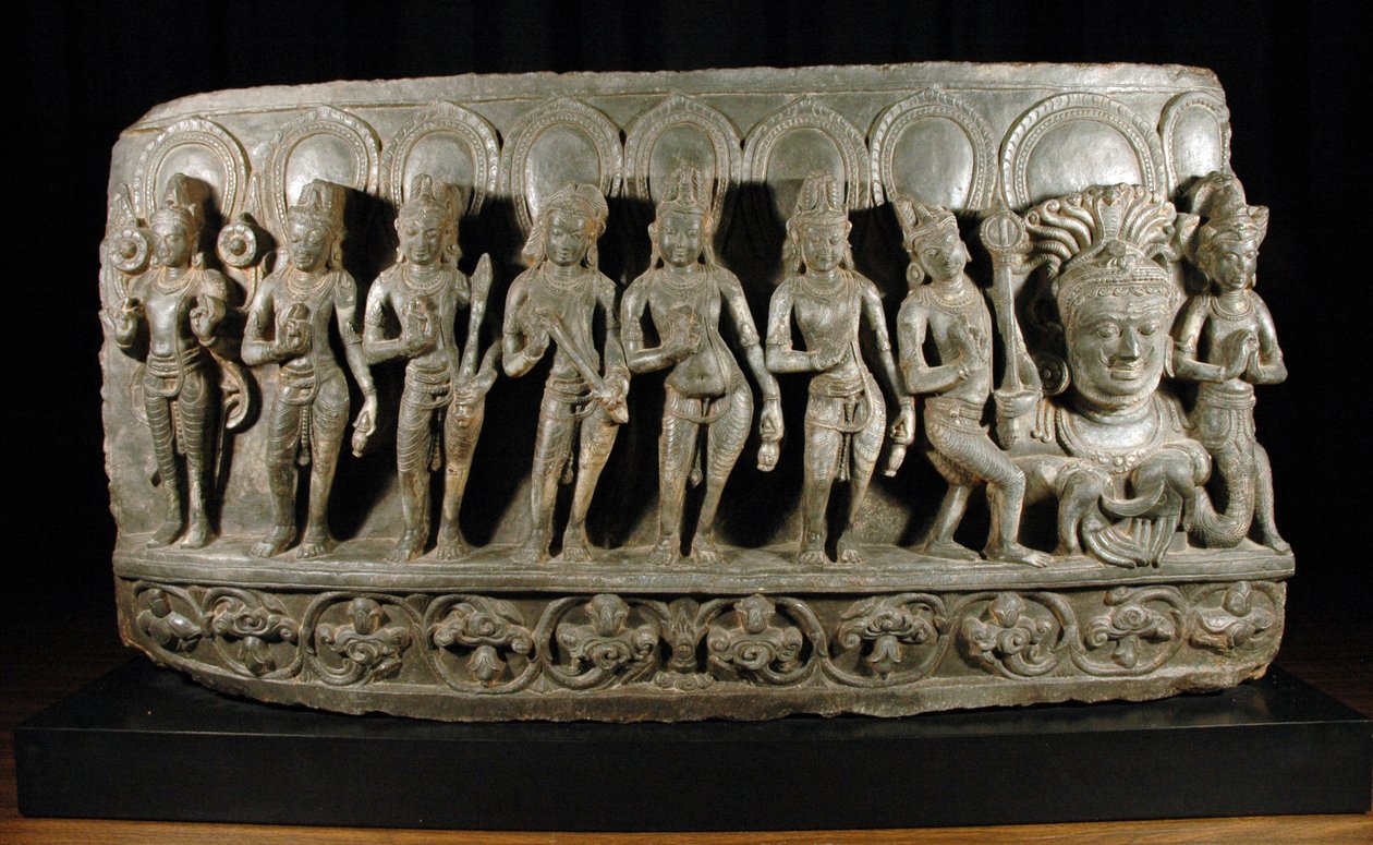 Navagraha, ok. 950-1000 (kamień) (szczegóły 874861) autorstwa Indian School