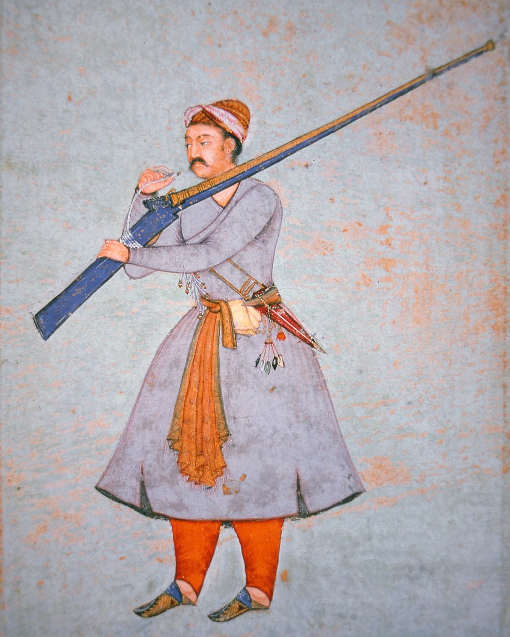 Oficer Armii Mogołów, ok. 1585 (kolor lito) autorstwa Indian School