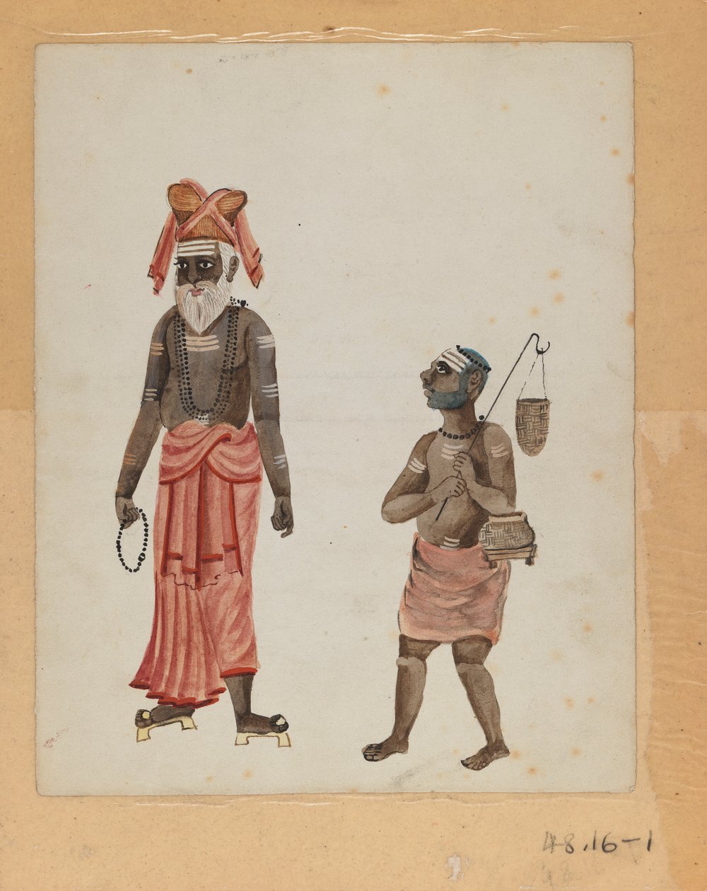 Jeden z zestawu dziewięciu zdjęć przedstawiających Indian w różnych zawodach (wc na papierze) autorstwa Indian School