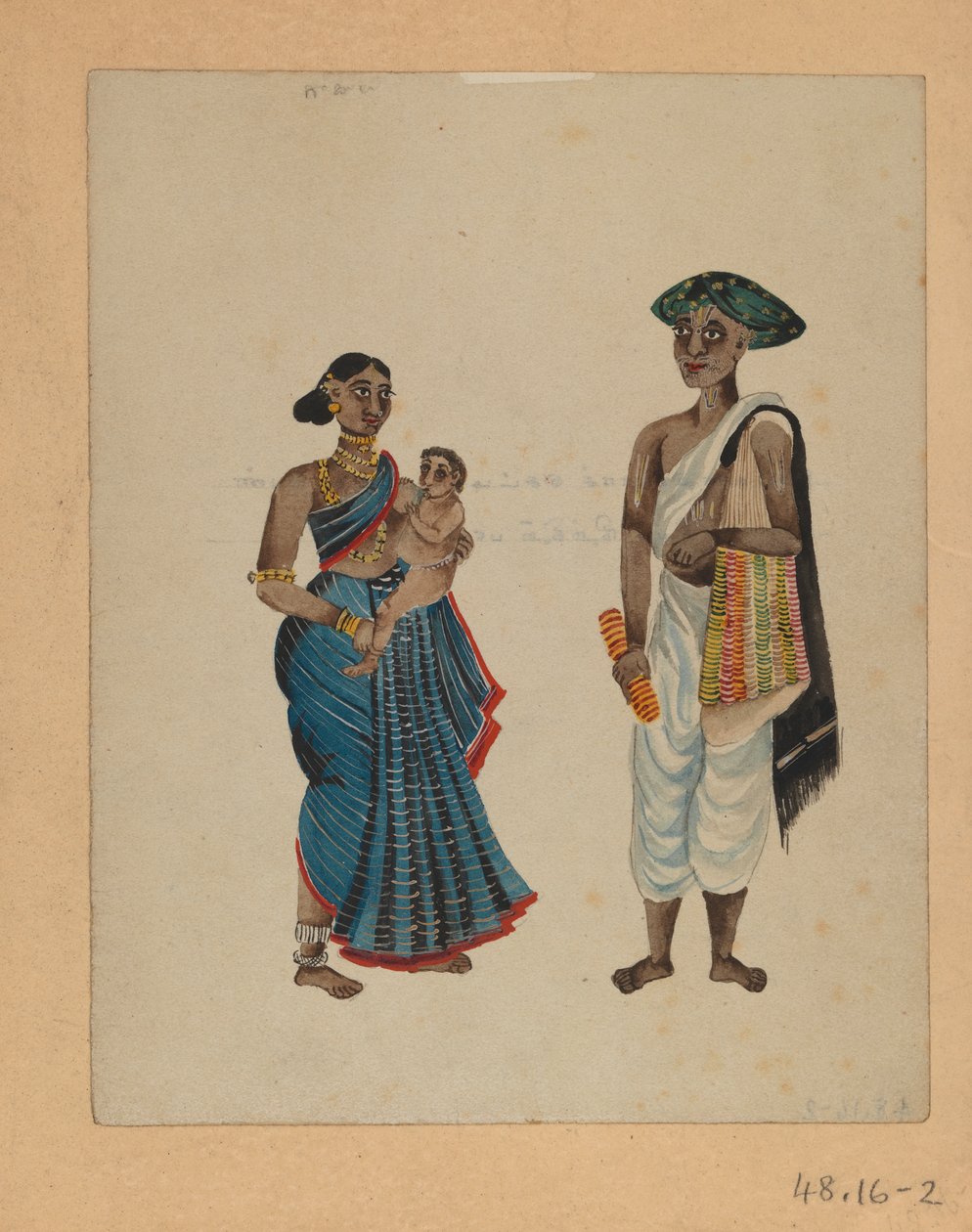 Jeden z zestawu dziewięciu zdjęć przedstawiających Indian w różnych zawodach (wc na papierze) autorstwa Indian School
