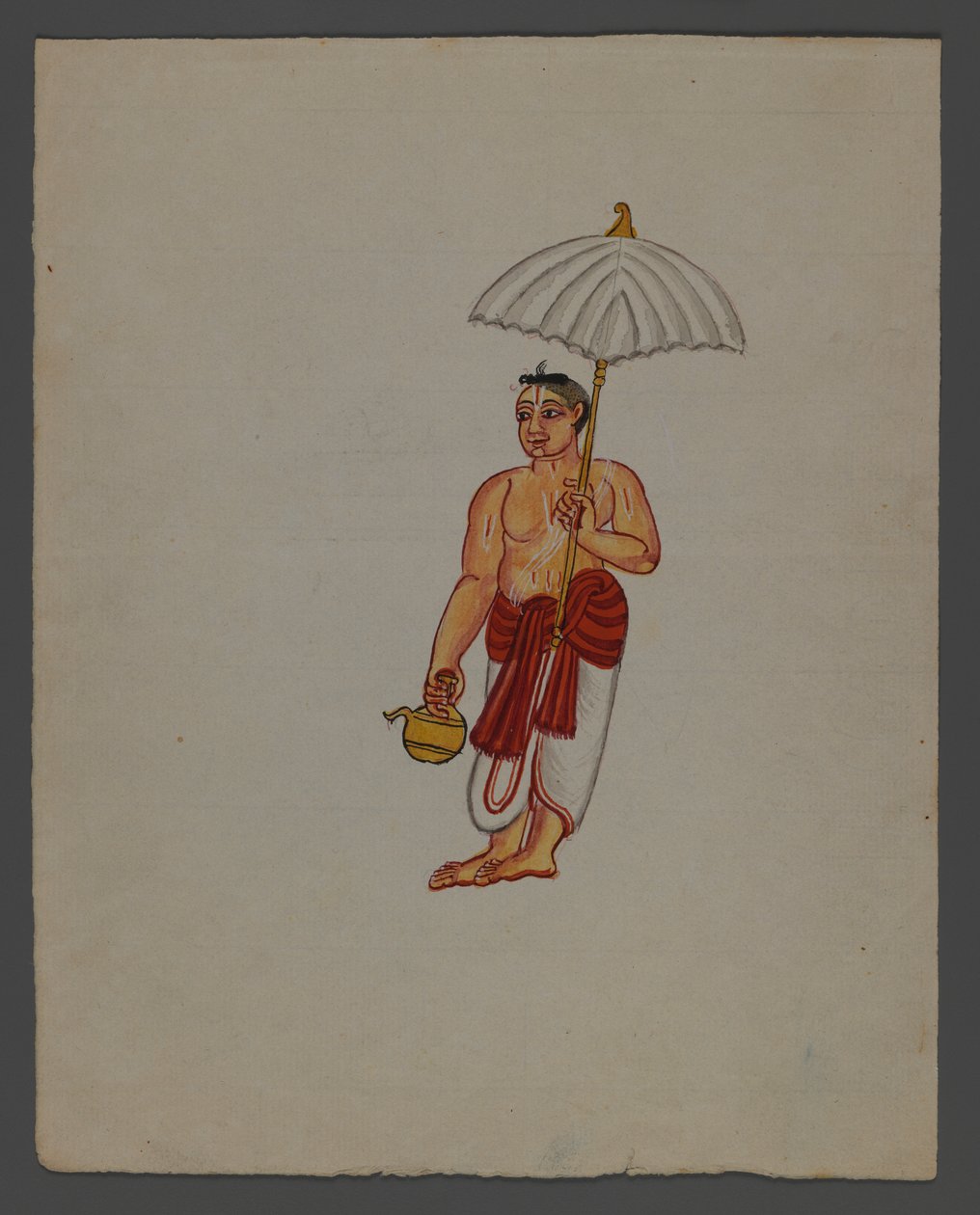 Jeden z zestawu dziewięciu zdjęć przedstawiających Indian w różnych zawodach (wc na papierze) autorstwa Indian School