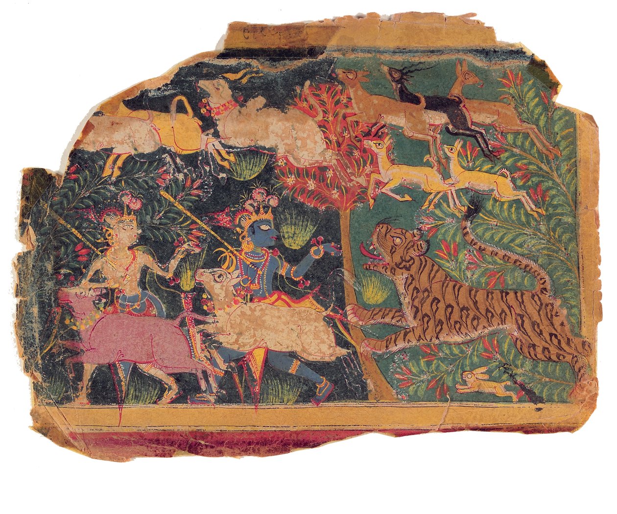 Perils in the Forest, 1525-50 (nieprzezroczysta toaleta na papierze) autorstwa Indian School