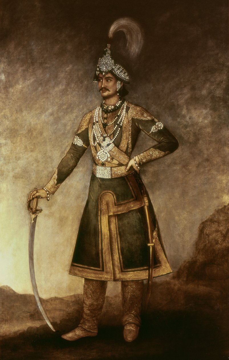Portret Jung Bahadur Koowara Ranajee (1816-77) autorstwa Indian School