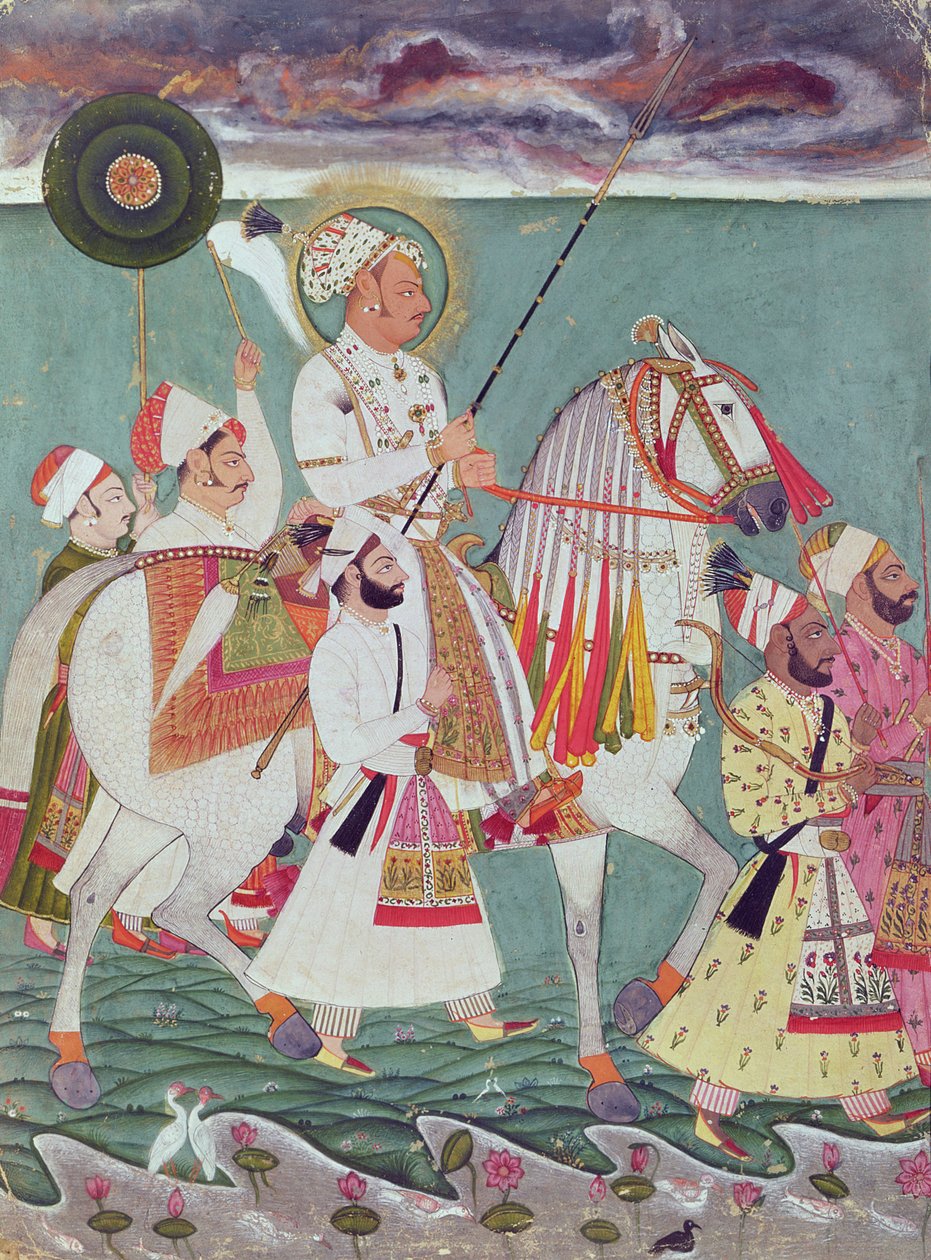 Portret Maharadży Ajita Singha z Jodhpur (1678-1724) autorstwa Indian School
