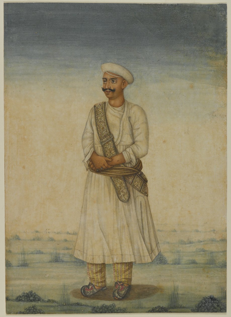 Portret mężczyzny (wc nieprzezroczyste na papierze) autorstwa Indian School