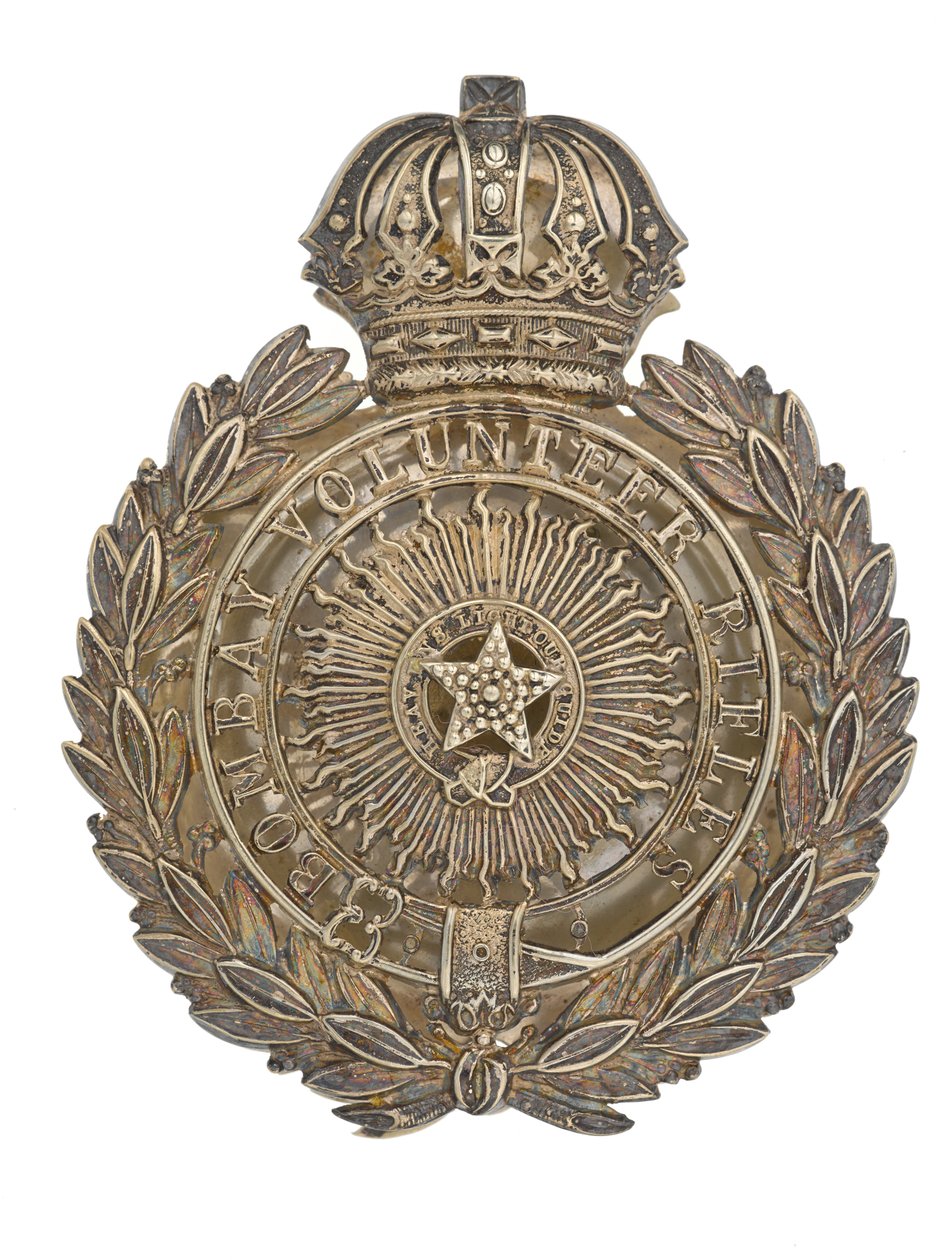 Płytka do pasa ładownic, Bombay Volunteer Rifles, 1877-1901 autorstwa Indian School