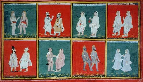Żebracy religijni, Udaipur, ok. 1810-20 autorstwa Indian School