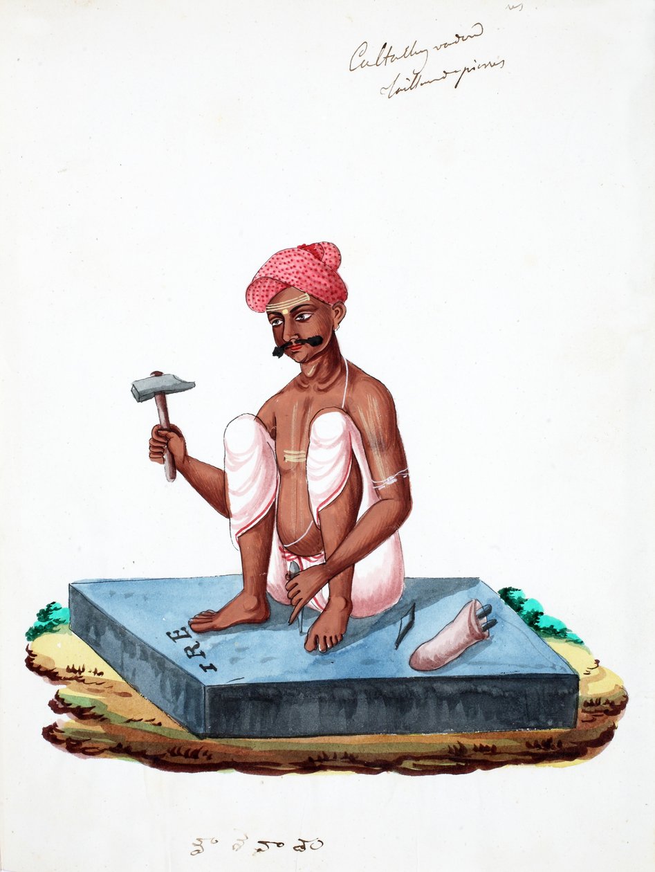 Kamieniarz (wc na papierze) autorstwa Indian School