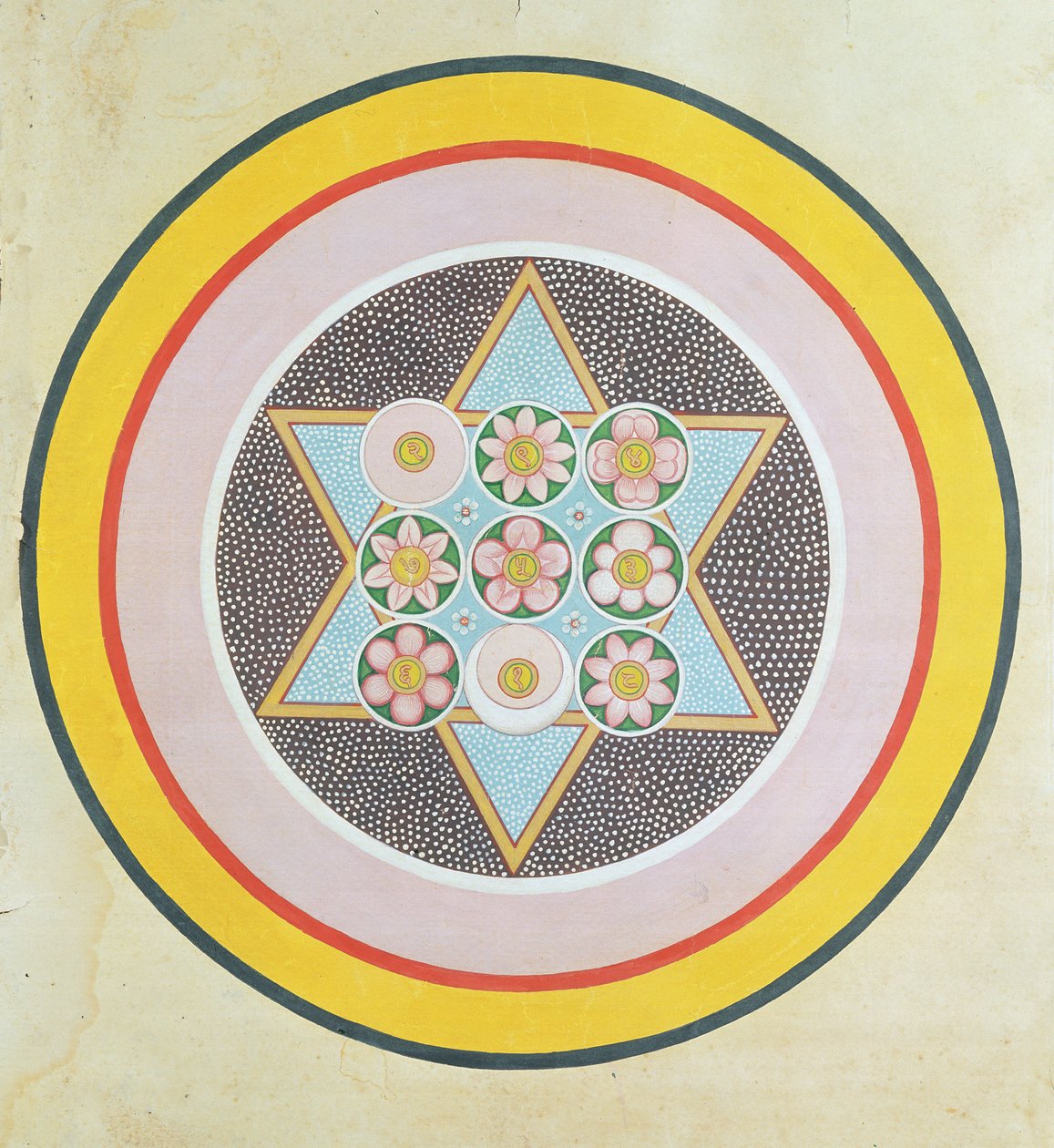 Tantryczny projekt gwiazdy autorstwa Indian School