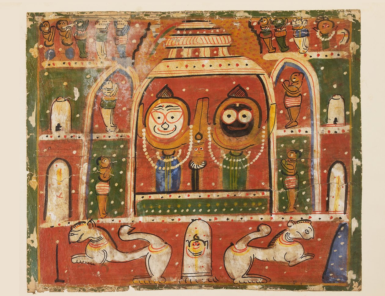 Trio Jagannatha w sanktuarium w Puri autorstwa Indian School