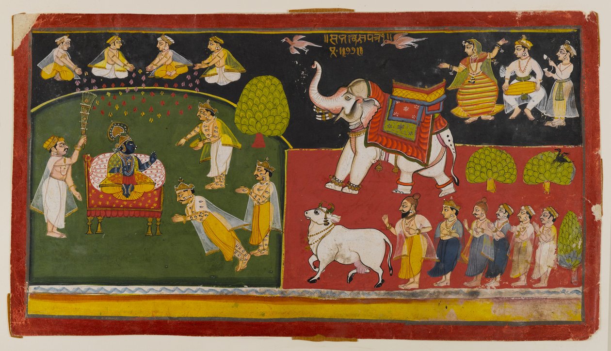 Niezidentyfikowana scena, Aurangabad, ok. 1725 (wc na papierze) autorstwa Indian School