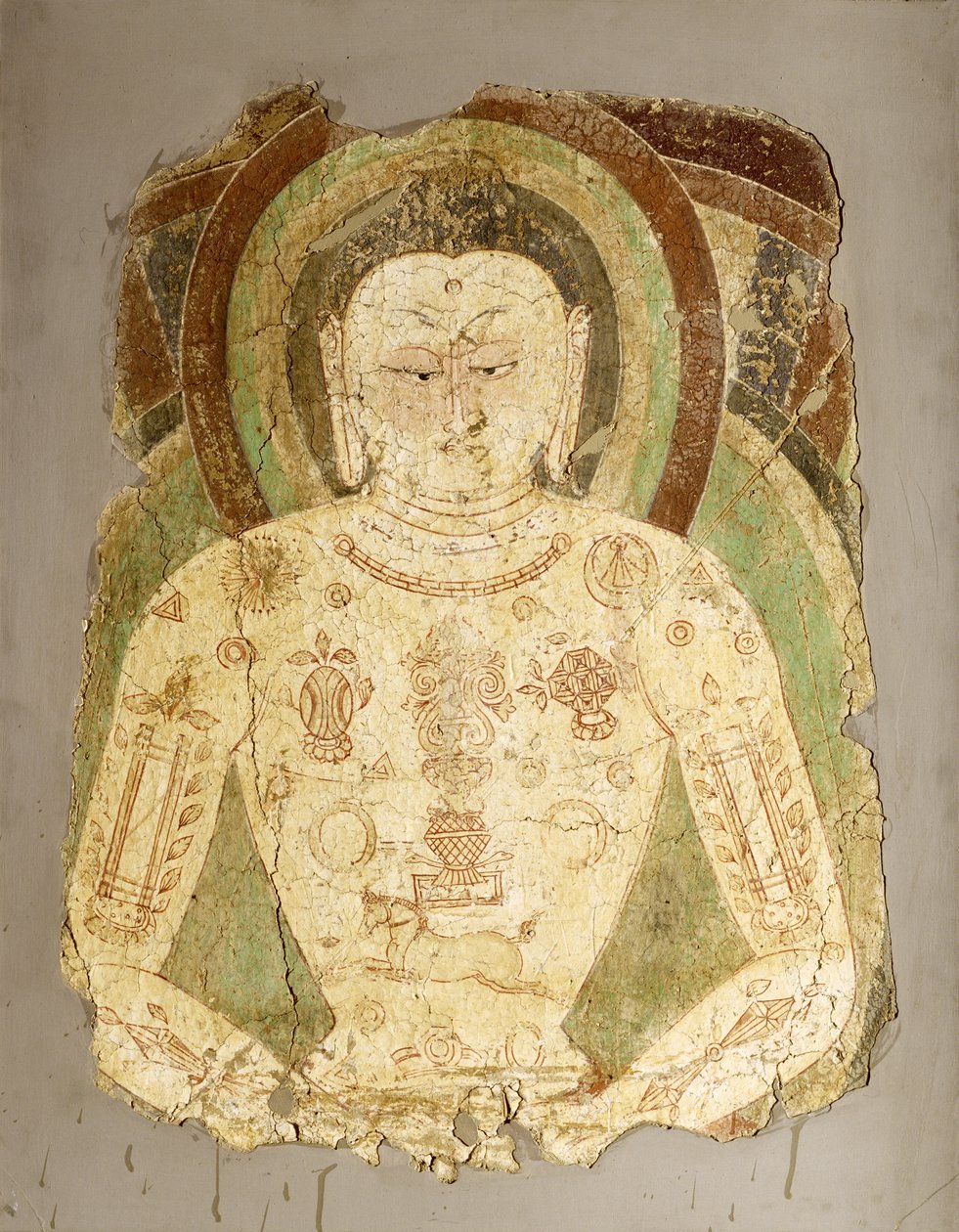 Vairocana Buddha, z Bali Waste, VII-VIII w. (malarstwo ścienne) autorstwa Indian School