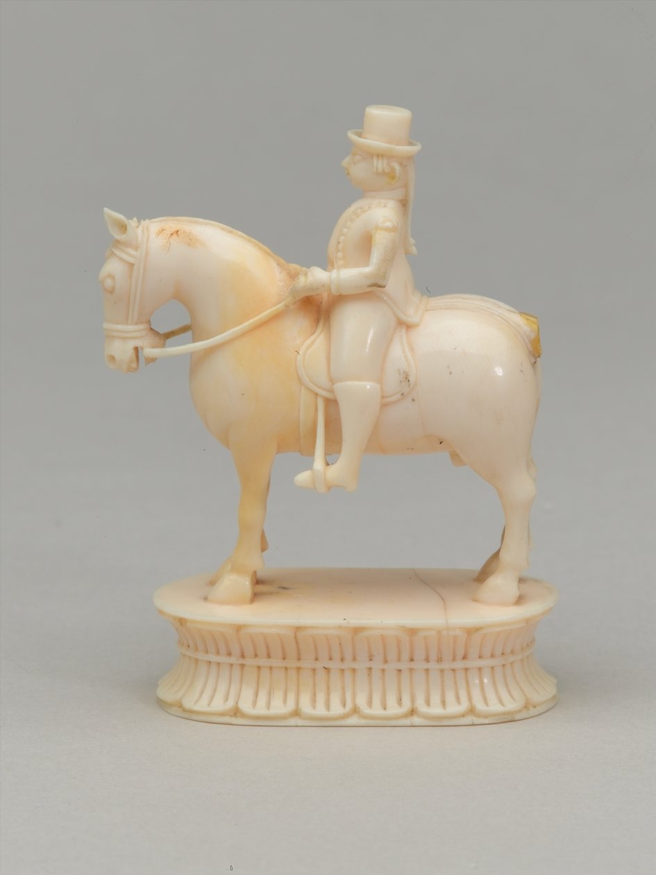 Biały rycerz, figura szachowa, Indie, 1820 ok autorstwa Indian School