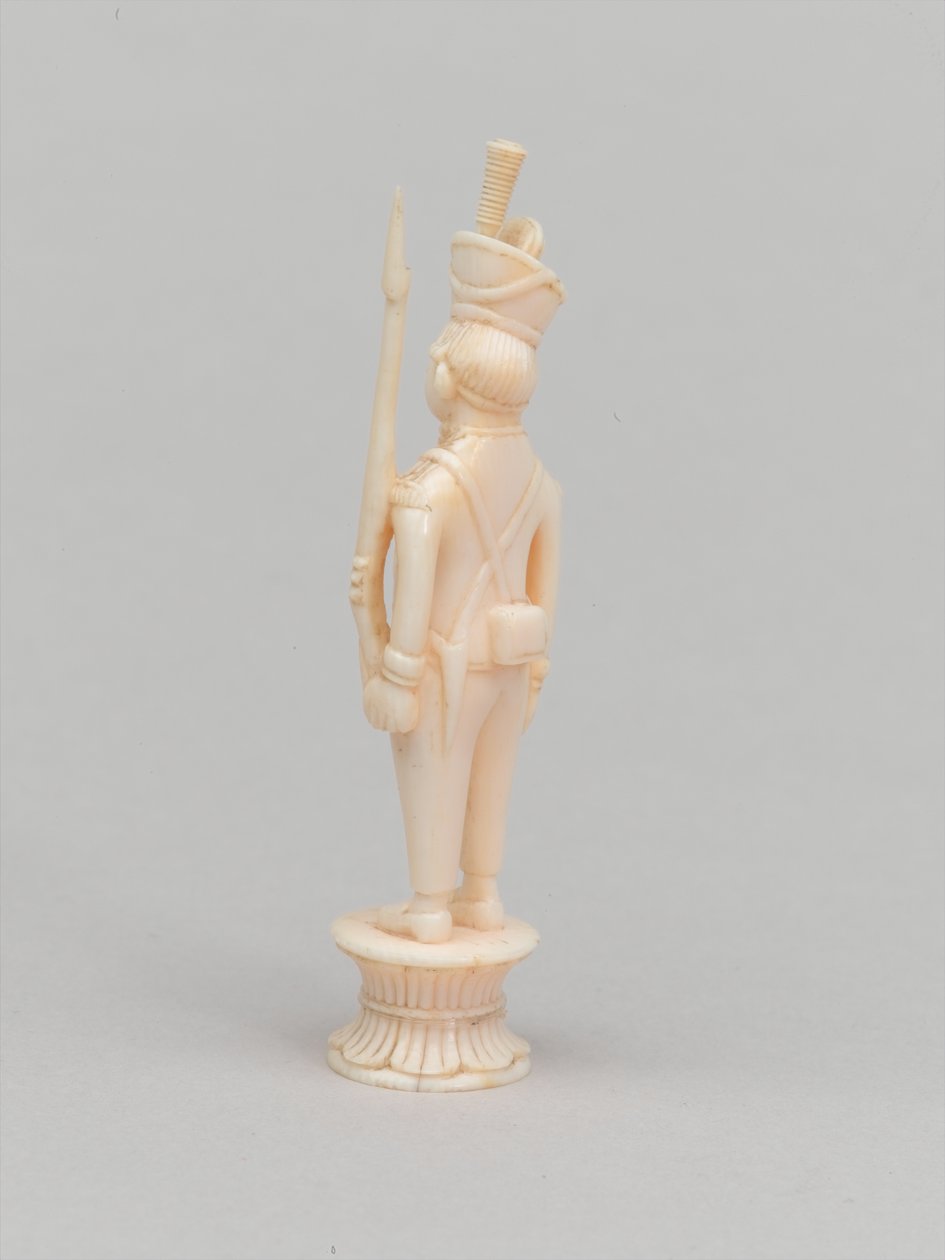 Biały pionek, figura szachowa, Indie, 1820 ok autorstwa Indian School