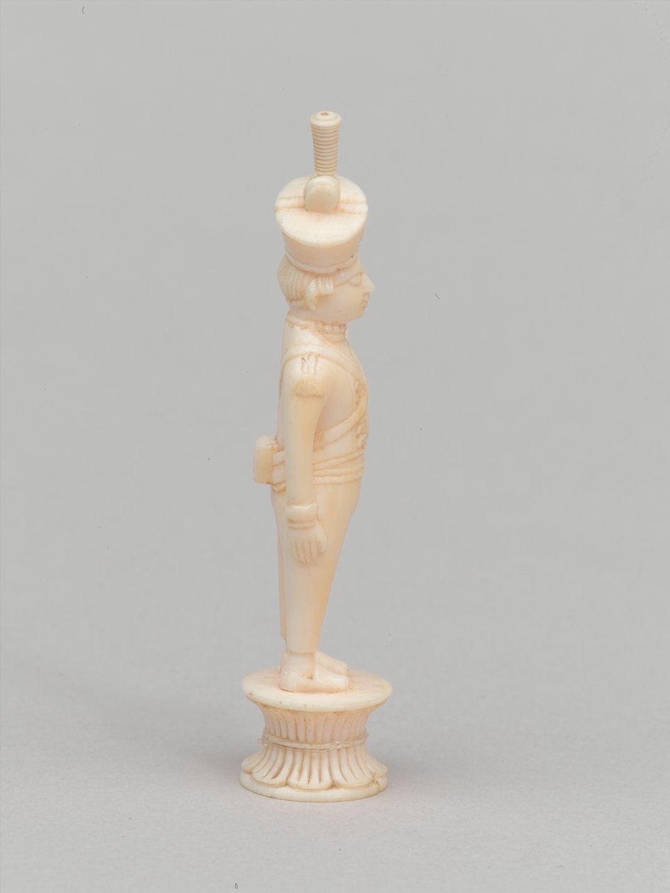 Biały pionek, figura szachowa, Indie, 1820 ok autorstwa Indian School