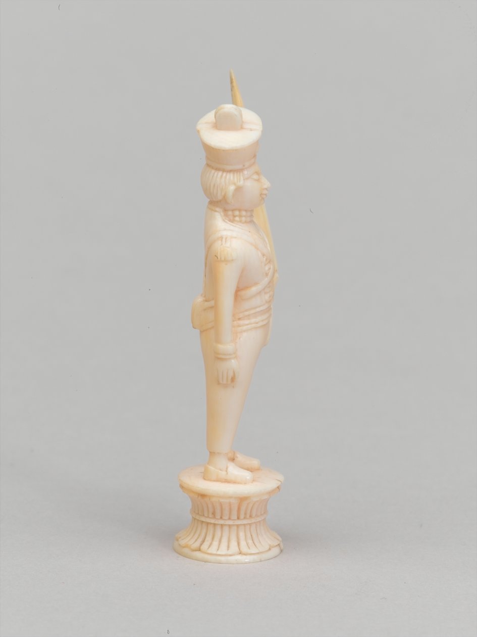 Biały pionek, figura szachowa, Indie, 1820 ok autorstwa Indian School