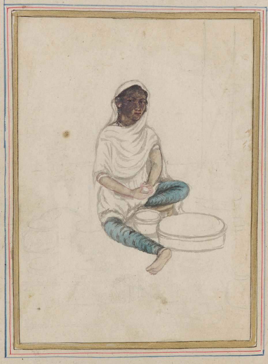 Kobieta mielenia kukurydzy autorstwa Indian School