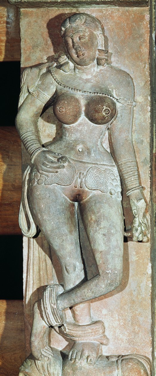 Yakshini z buddyjskiej bramy. Mathura, Uttar Pradesh, okres Kushana (30-241 ne) autorstwa Indian School