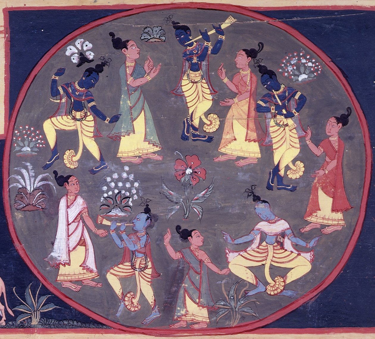 fol.142v Krąg tancerzy i muzyków z 