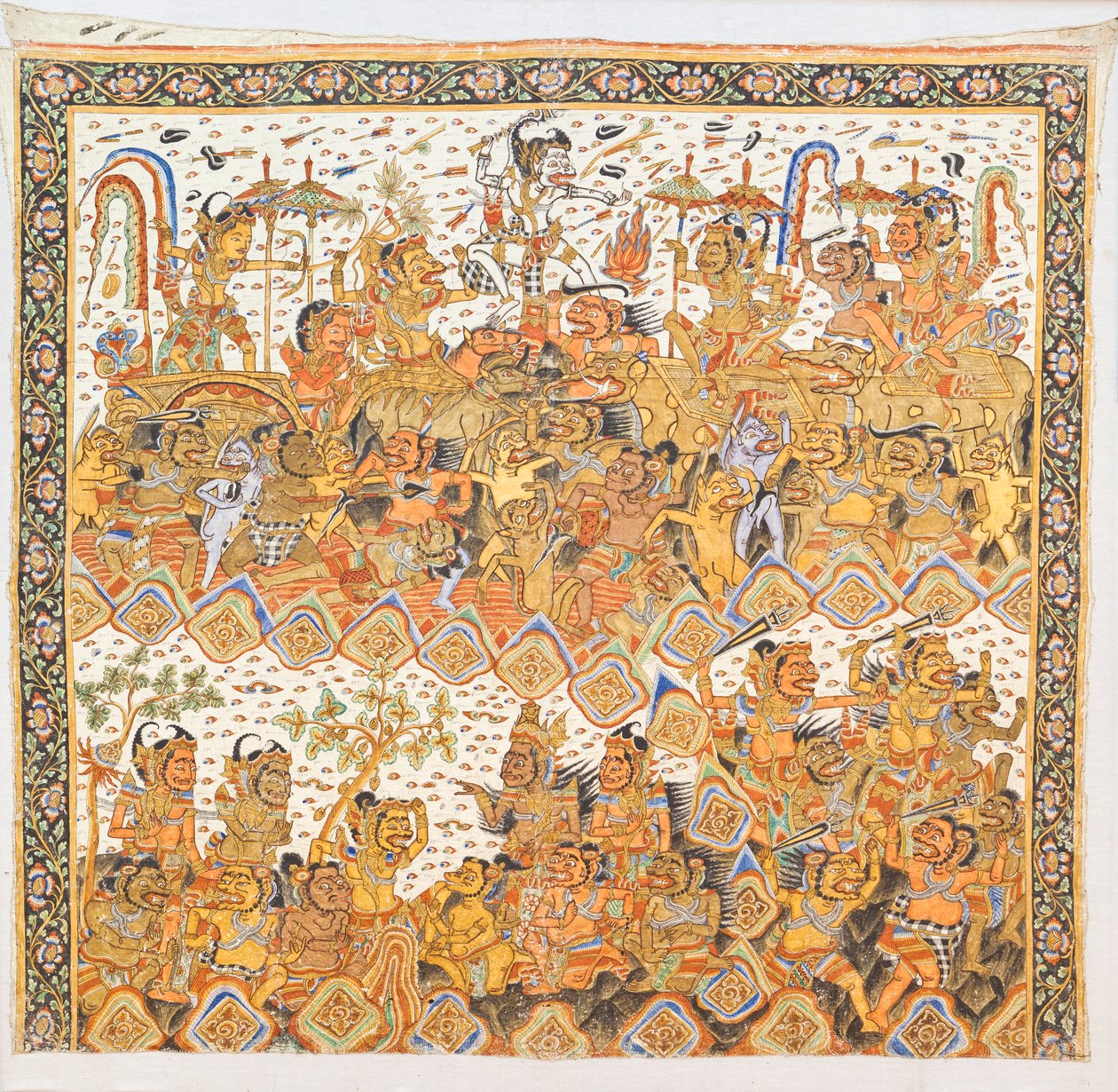 Ramayana (balijski kolor na płótnie) autorstwa Indonesian Indonesian