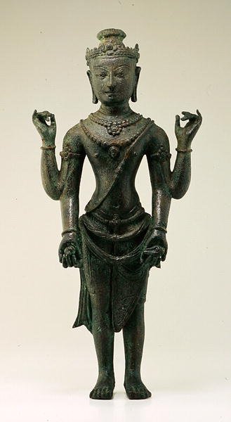 Figura Wisznu z Jawy (brąz) autorstwa Indonesian School