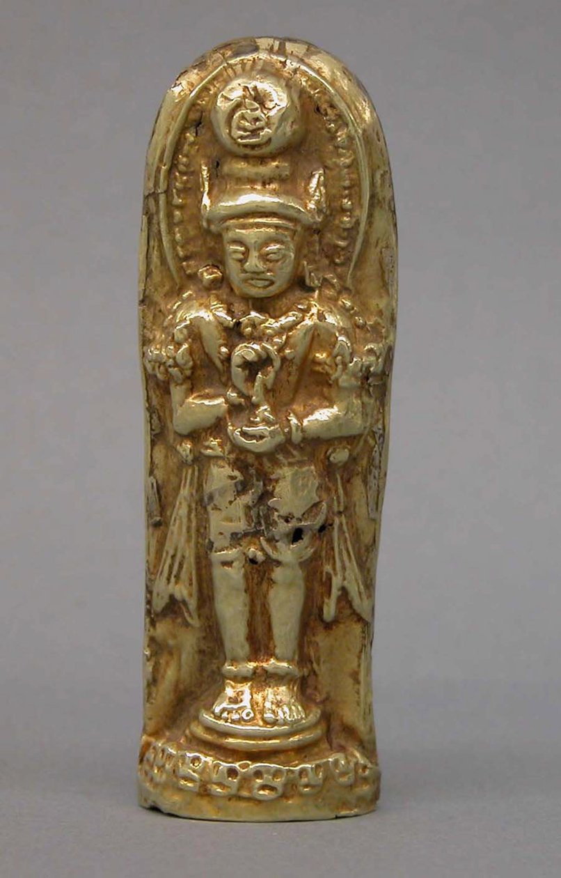 Rzeźba Bhairawy, ok. 1300 (złoto) autorstwa Indonesian School