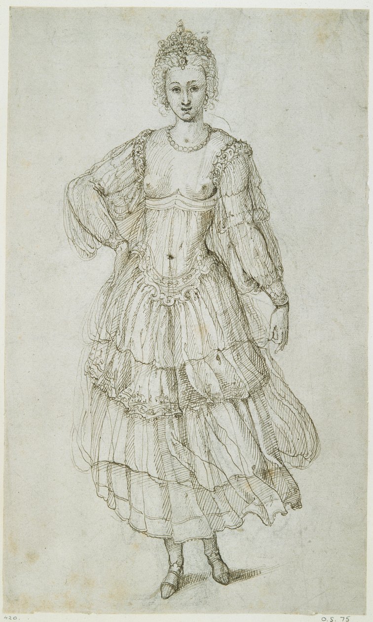 A Daughter of the Morn, c.1611 (pióro i atrament na papierze) autorstwa Inigo Jones