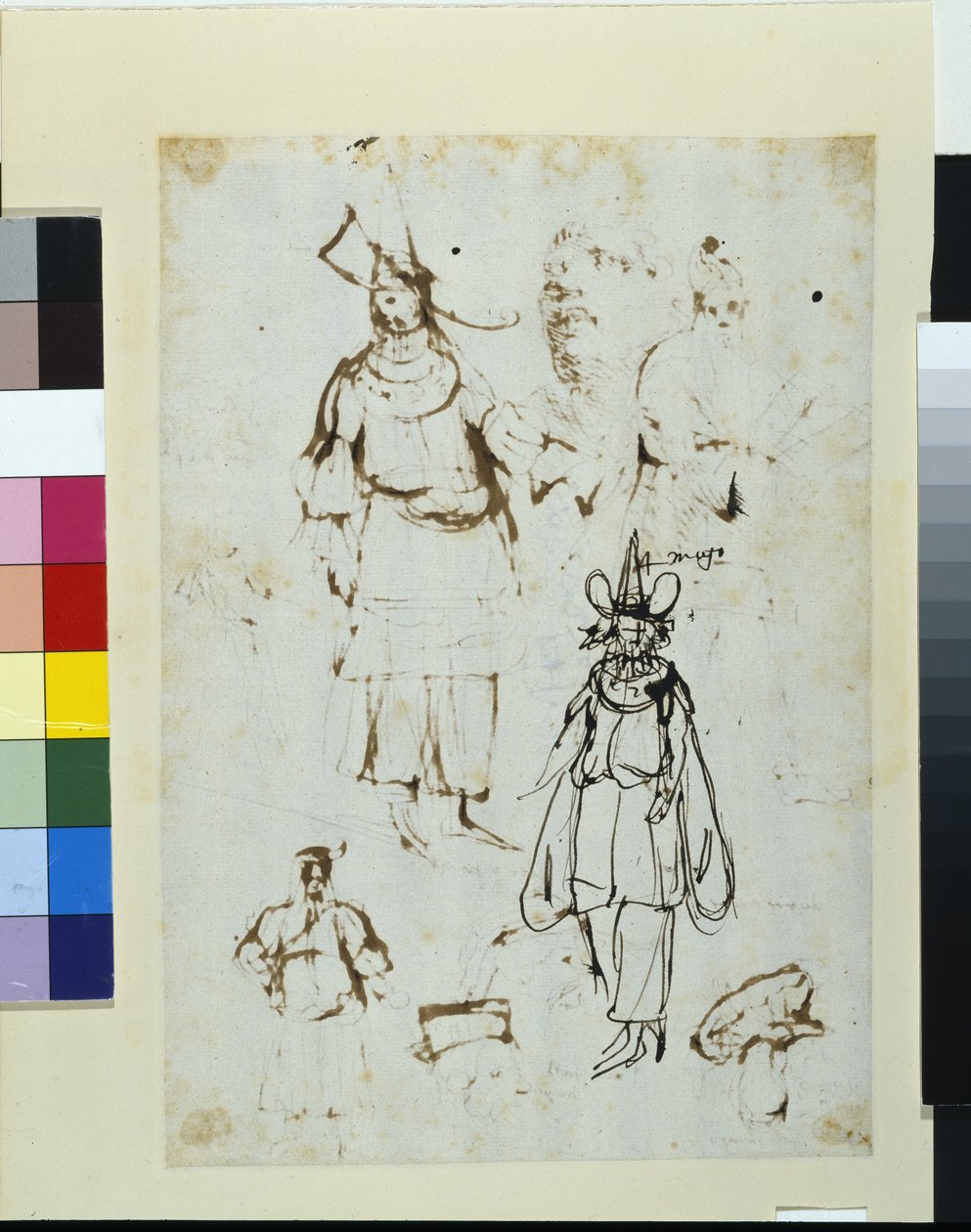 Aktorzy w „Świątyni Miłości” autorstwa Inigo Jones