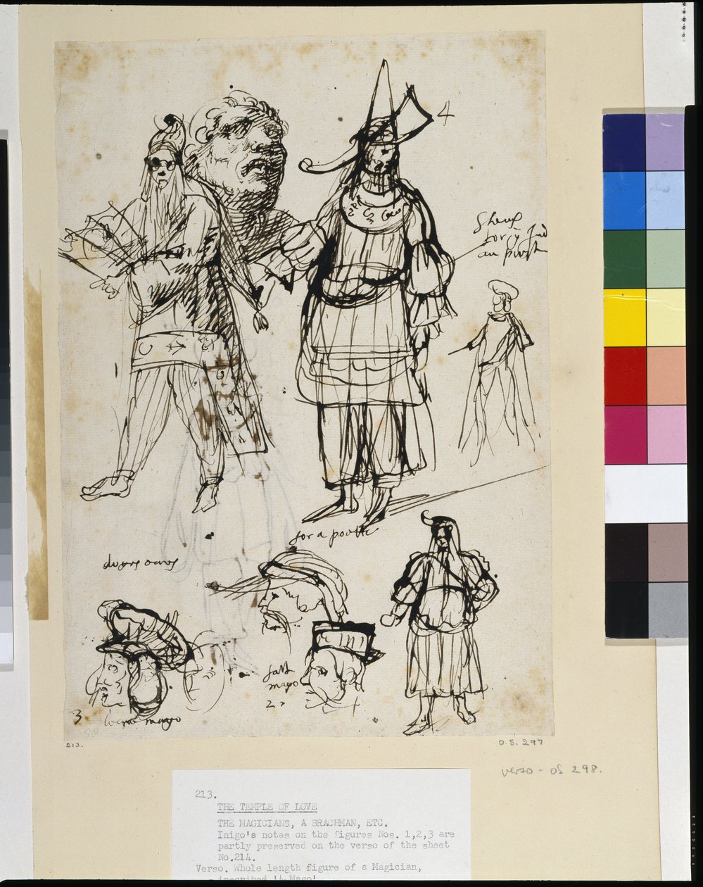 Aktorzy w „Świątyni Miłości” autorstwa Inigo Jones